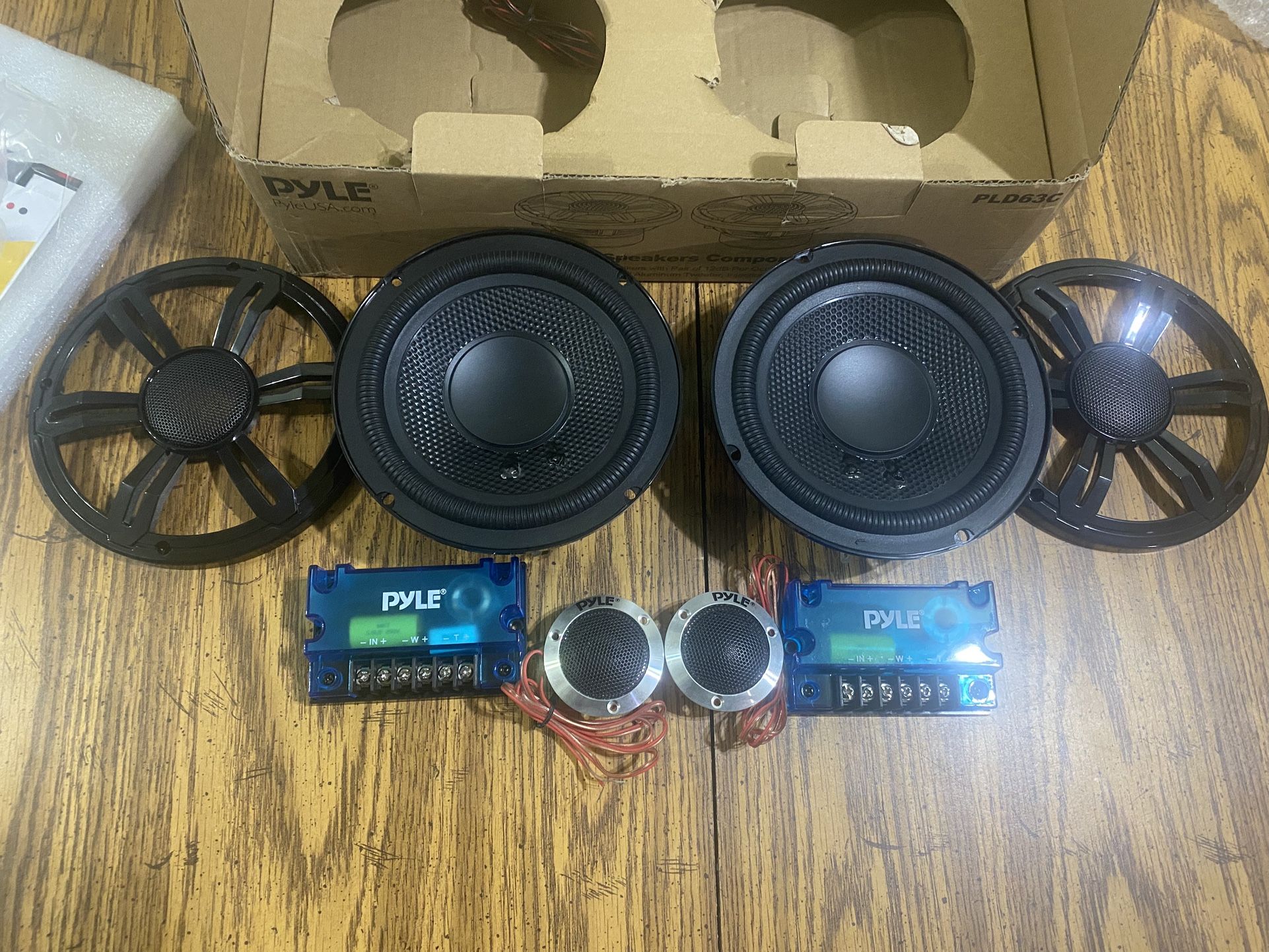 New Pyle 6.5" Component Car Audio Speakers Crossovers Tweeters