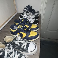 Kids Jordan’s Nike Converse Shoe Bundle 