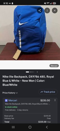 Nike hoops elite basketball backpack blue