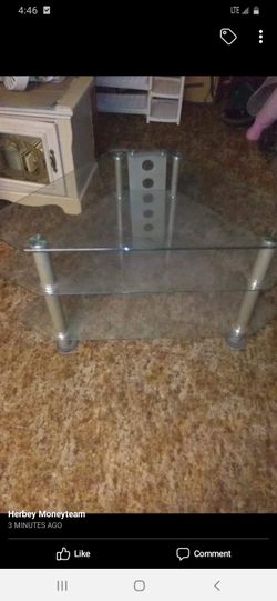 Glass tv stand