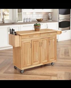 Homestyles Create-a-Cart Kitchen Cart in Natural Finish. model number (9200-001) NEW IN BOX