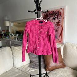 Ralph Lauren Girls Ruffle Cardigan