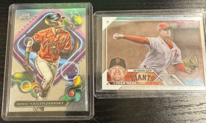 Mike Yastrzemski and Logan Webb Topps Chrome Cards