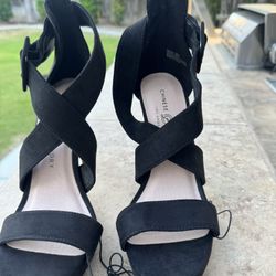 Black Suede High Heels