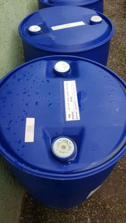 55 gallon Plastic Drums closed up $20 each
