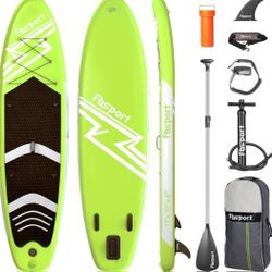 2 Brand New FB SPORTS Inflatable 2 PERSON SUP Paddle Pump Leash Fin Backpack 