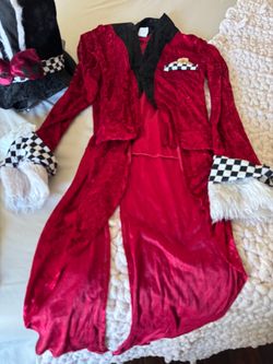 Red Velvet Mad Hatter Halloween Costume
