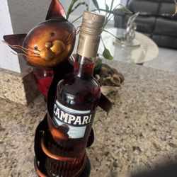 Metal Cat Wine Holder