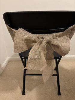 Burlap Ribbon For Chair Sashes