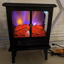 Brand New BLITZHOME Electric Fireplace Heater 18'', 3D Realistic Flame, Thermostat Control, 2 Heating Mode 750/1500W, Safety Protection SKU331-S1