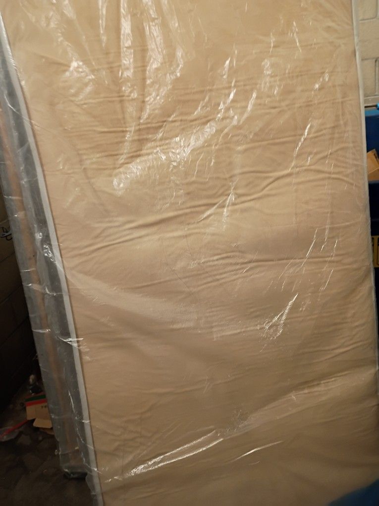 Mattress And Box Frame Mattress Plastic Wrapped