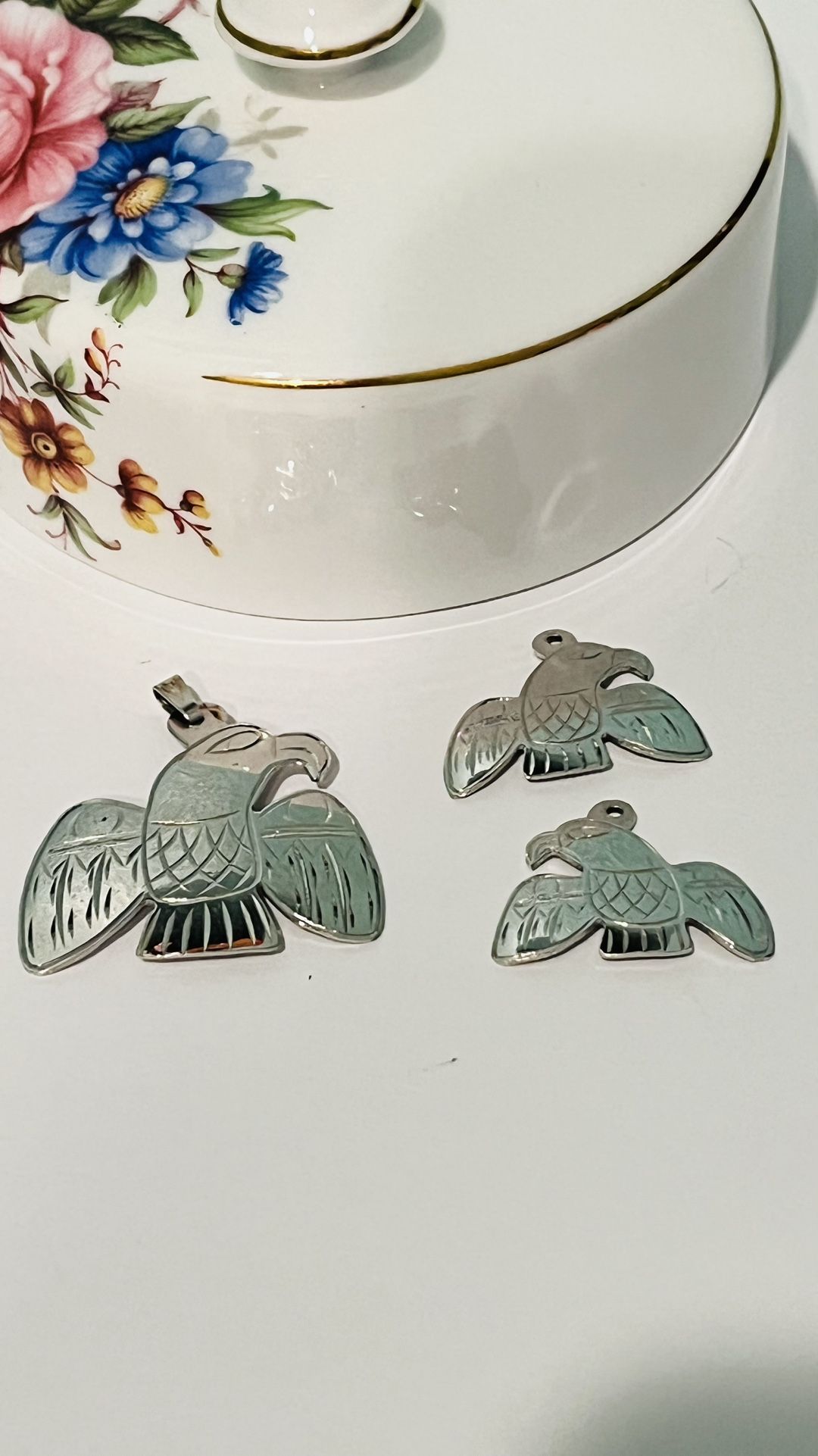 Sterling Silver Navajo Pendant And Earrings 