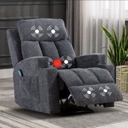 NEW Comfortable Electric Single Chair - Elevating Recliner With Full Body Massage and heat