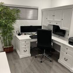 Restored Antique Desk And File Cabinet 