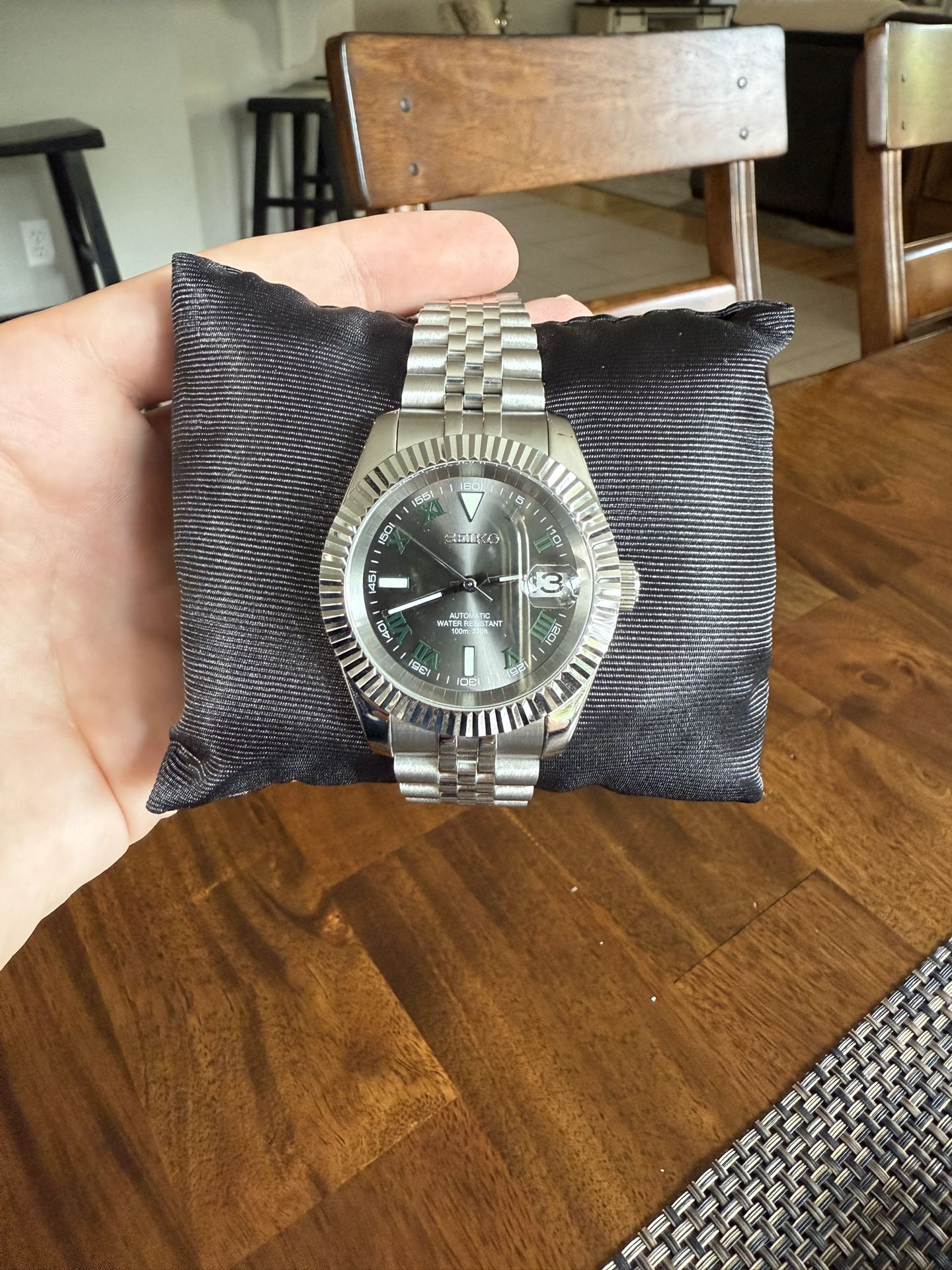 Seiko Modded 39mm Wimbledon Automatic Datejust