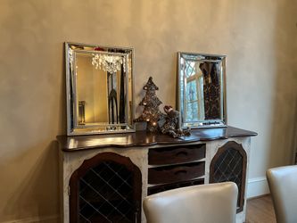 Pair Of Uttermost Beveled Edge Mirrors 