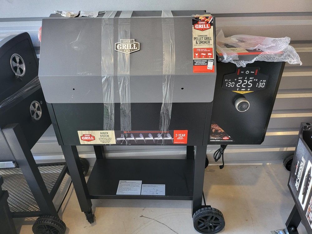 Expert Grill XG1136224169002 Commodore Pellet Grill and Smoker Gray for