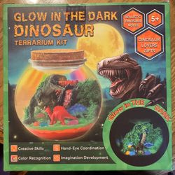Brand New Glow In The Dark Dinosaur Terrarium Kit