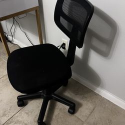 Chair, and eyelash accessories.