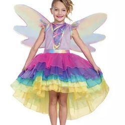New Member's Mark Girls Unicorn Costume Size M 8-10 Rainbow