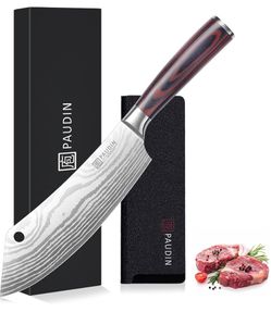 Butcher Knife 8Inch High Carbon Stainless Steel Cleaver Chef Knife,Sharp Kitchen Knife Heavy Duty