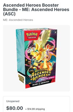 Ascended heroes booster bundle pokemon