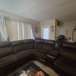 Brown Sectional couch