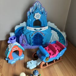 Fisher Price Little People Disney’s Frozen Elsa Ice Palace Castle Figures Large Arendelle LOT