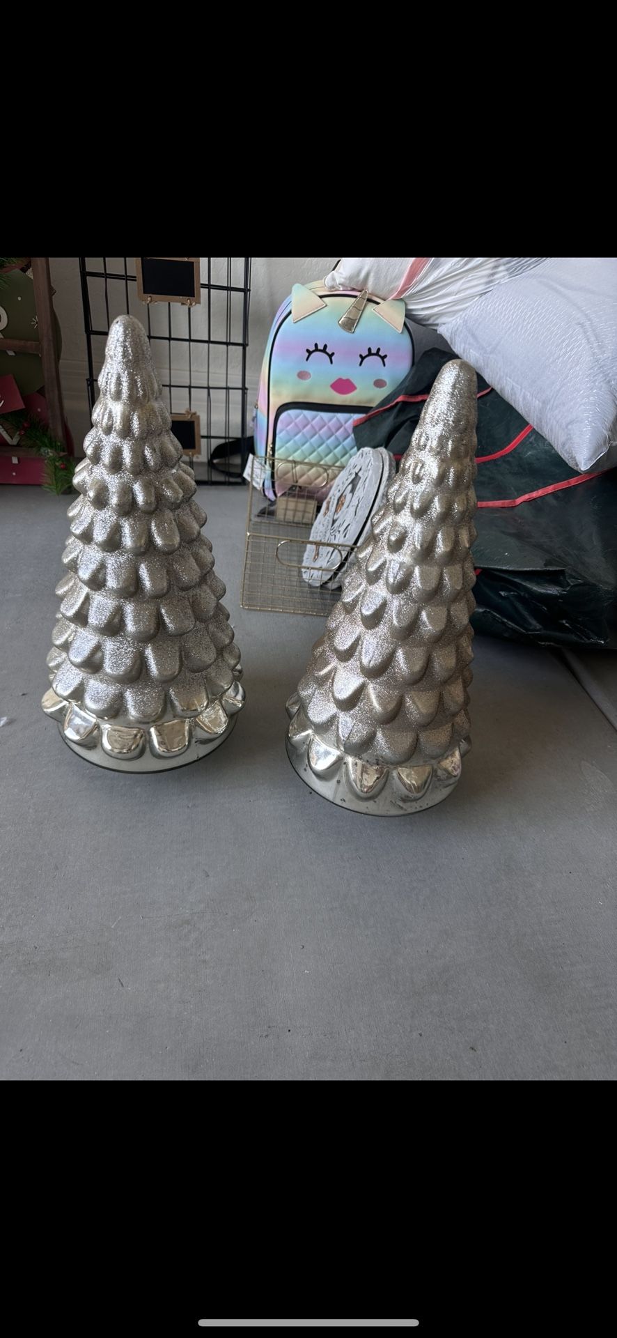 Christmas Decorations Tree Glass Big Size Silver