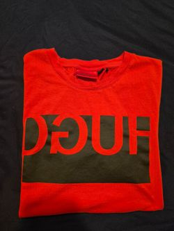 Men's Red Hugo Boss T-shirt Size Medium