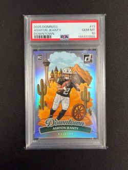 Ashton Jeanty 2025 Donruss Downtown RC PSA 10