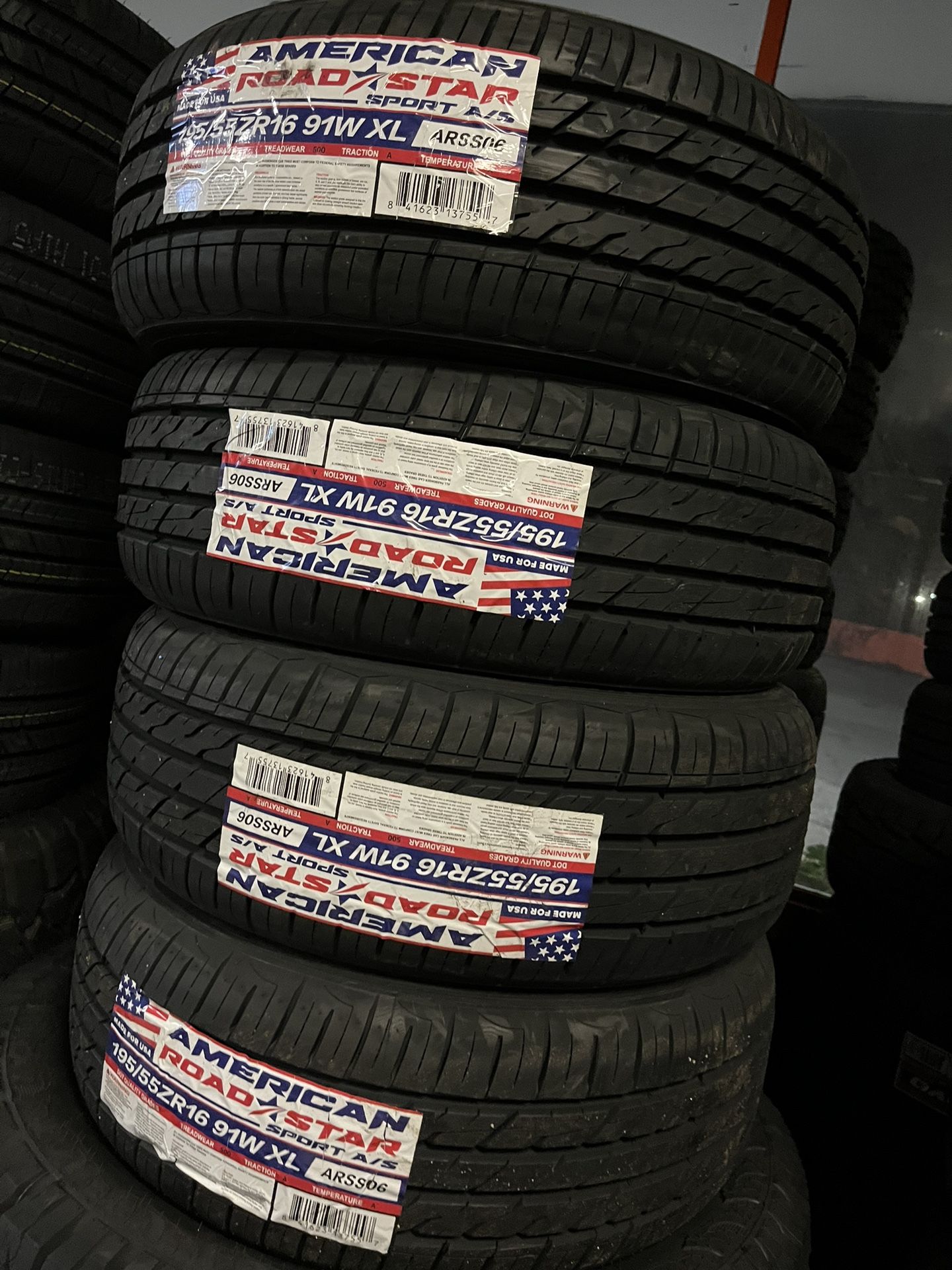 Vendo 195/55/ar16 American Instacion Y Balance Las 4 Por $240