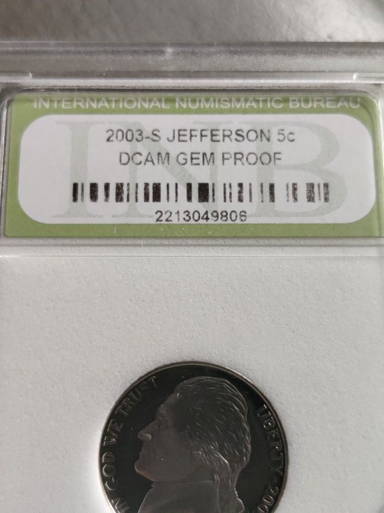 2003-S DCAM Gem Proof Jefferson Nickel