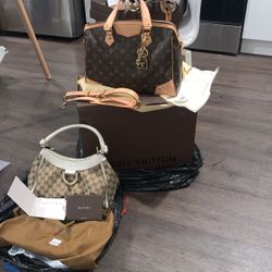 Authentic Like New, Gucci, Louis Vuitton , Versace Bag with Receipts 
