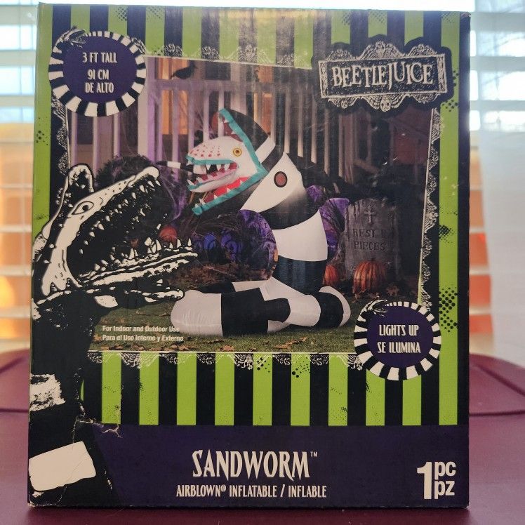Gemmy 3ft Inflatable Beetlejuice Sandworm - 221903