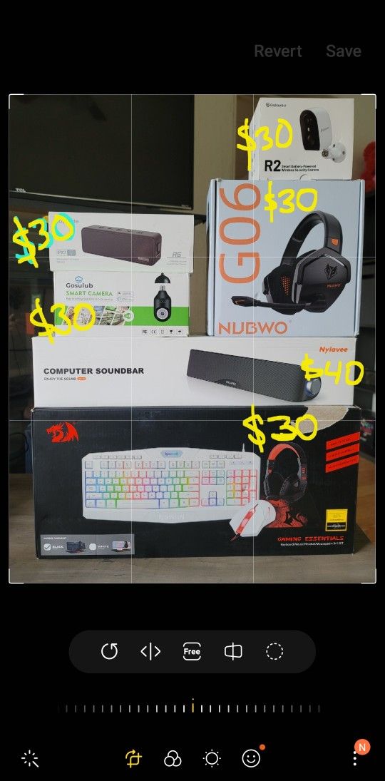 Gaming Headset, Gaming Keyboard, Security Cameras, Bluetooth Speaker, Computer Soundbar.