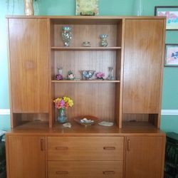 Scandinavian Teak Credenza & Hutch