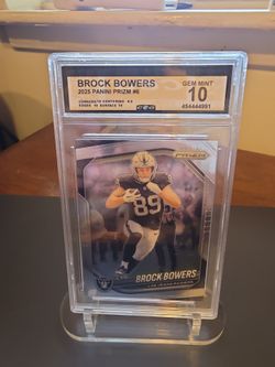 Brock Bowers 2025 Panini Prizm #6 CCG Gem Mint 10