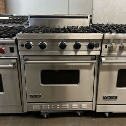Viking 30”Wide All Gas Range Stove Stainless Steel 4Burners 