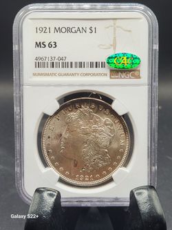 1921 P NGC MS63 Morgan Silver Dollar CAC $1 US Mint 