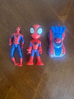 Spider Men Figure Action and Spider Car