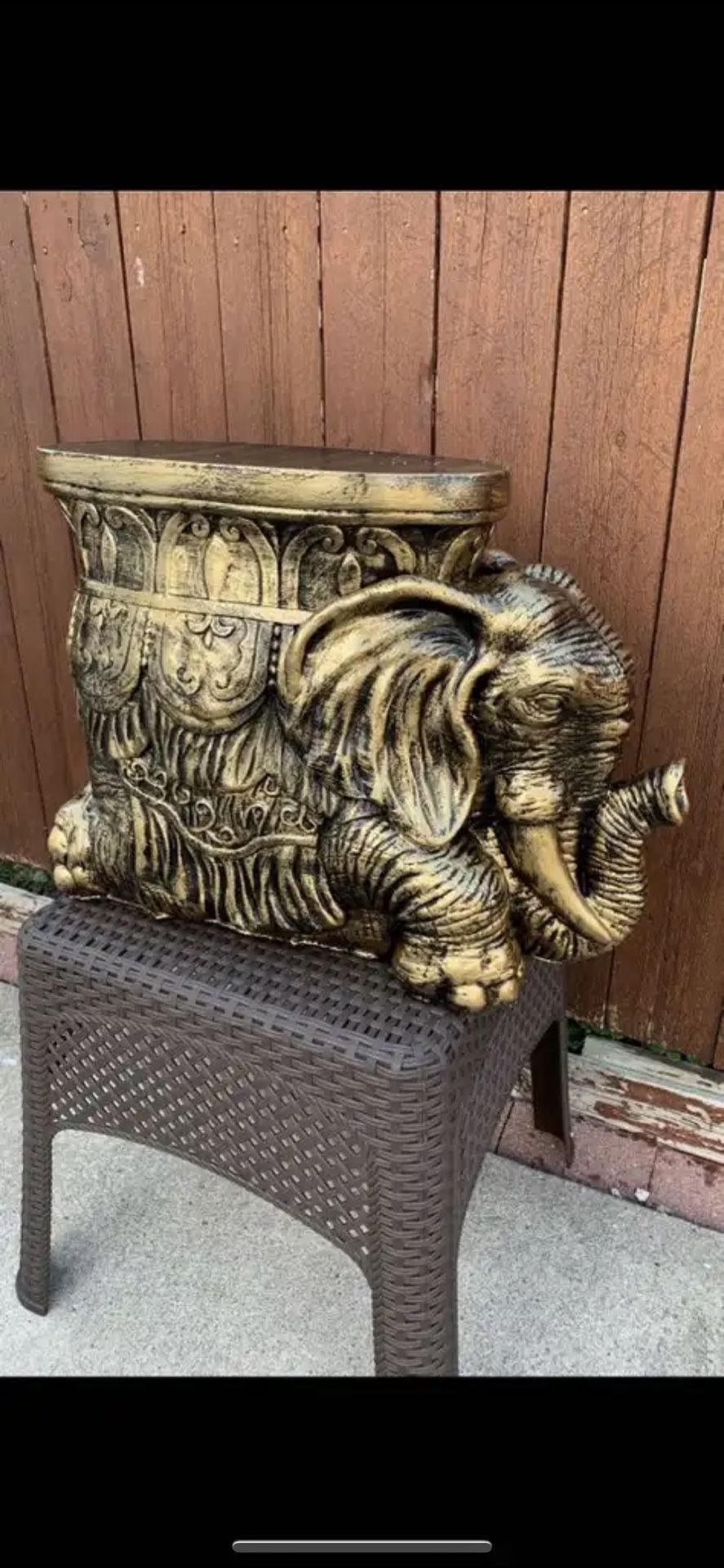 Large elephant floor table