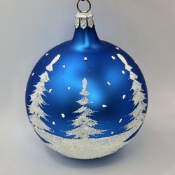 Vintage Marshall Field’s Sapphire Blue Glass Ornament – Circa 1998💙Read Full Description Below💙