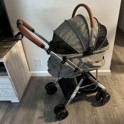 Grey Pet Stroller 