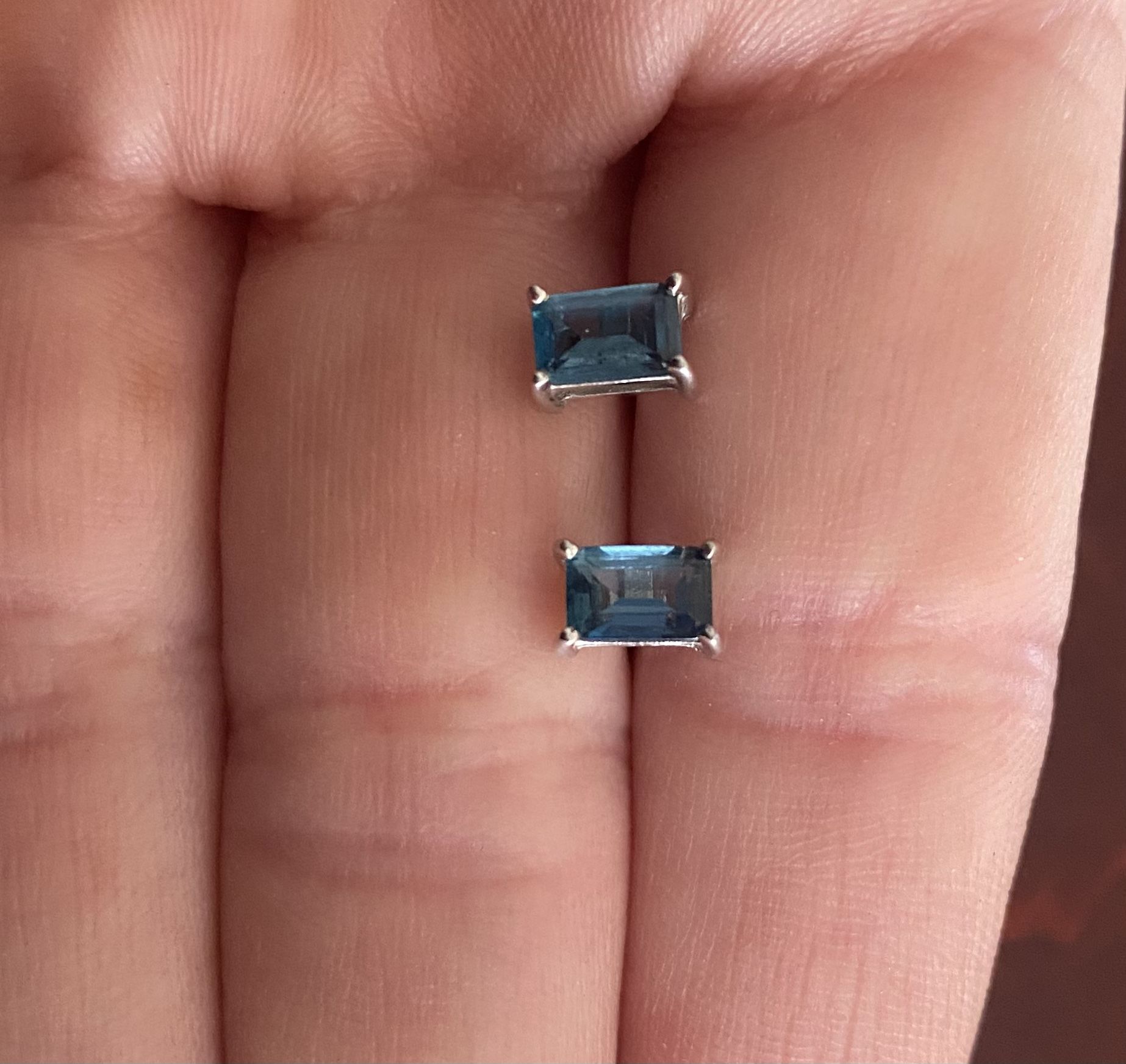 .925 Blue Topaz Earrings