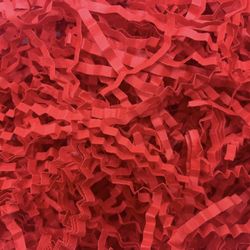 1/2lb (8 oz) Red Kraft Crinkle Paper, Gift Box Filler Wedding Party Favor Shred