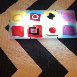 Vintage wall light handpainted glass