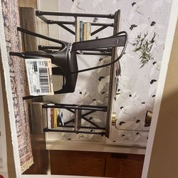 Conway Wood Writing Desk with Storage Gray - Threshold