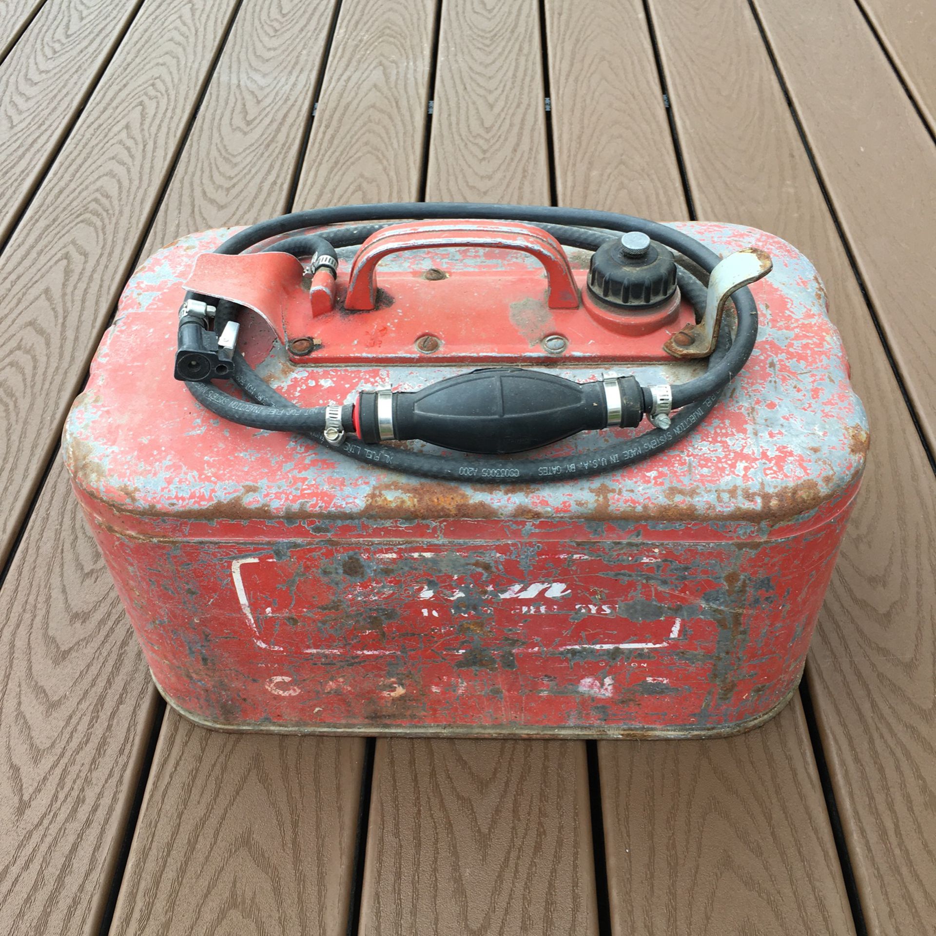 Boat motor gas tank metal Canister