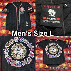 Bigboy Gear Negro League Baseball Museum NLBM  Black Jersey Mens Size Large